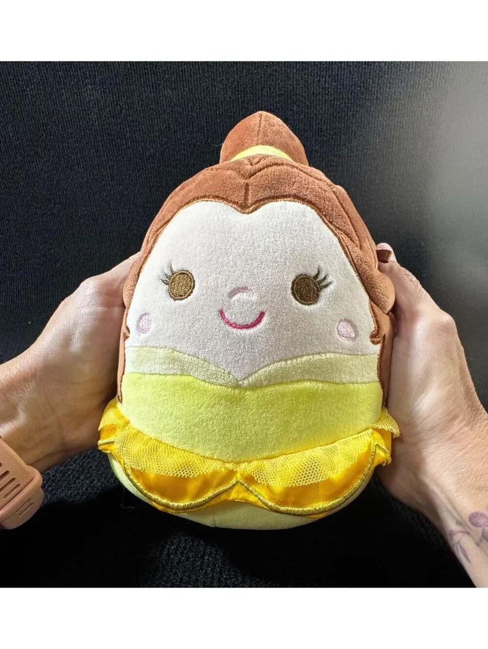 Disney Squishmallows Belle Beauty & The Beast Plush 8” Kellytoy EUC No Hang Tag